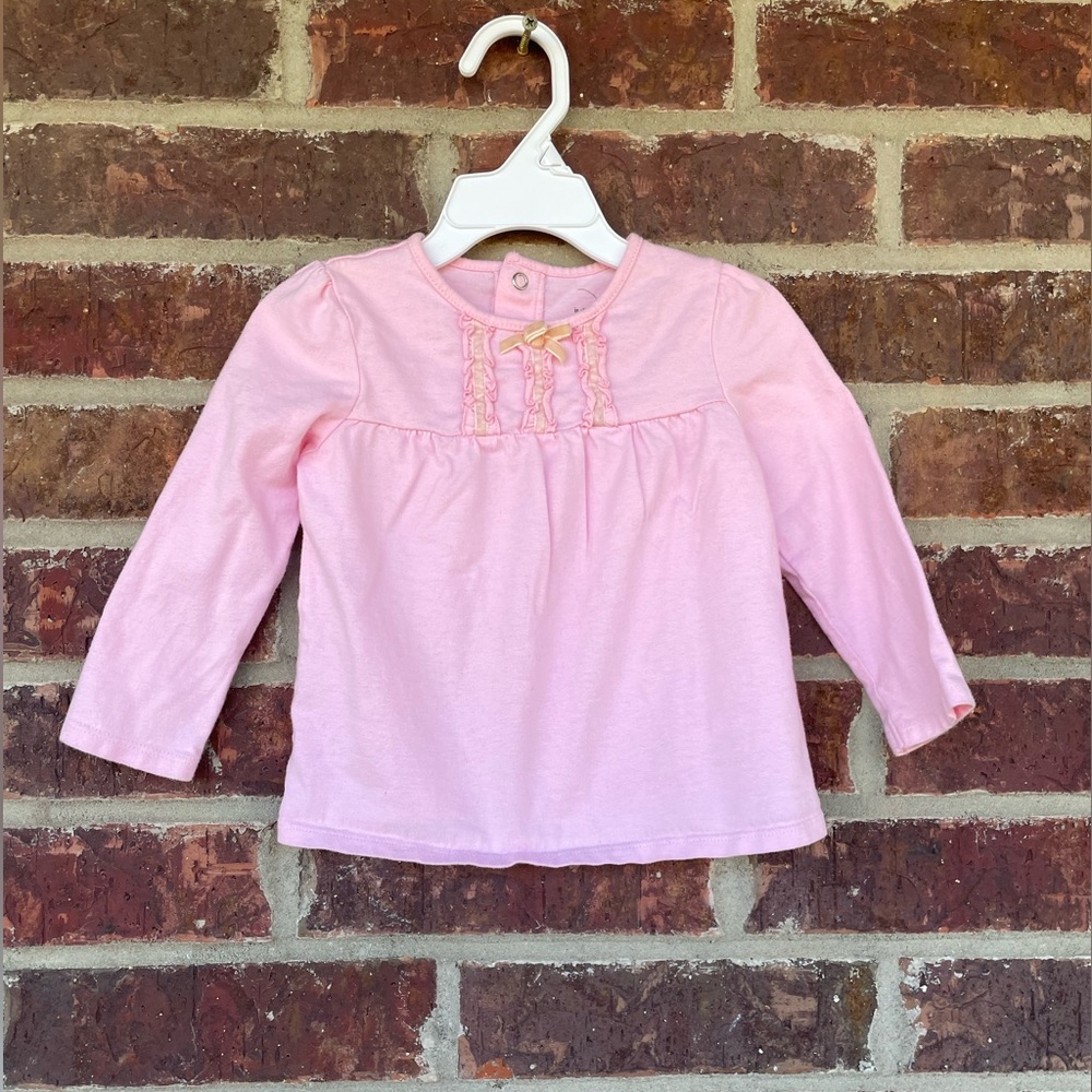 Baby Girl’s Pink Jumping Beans Long Sleeve Top Size 24 Months